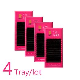 4 Tray/Lot False Eyelashes 8-15mm Mix Natural Soft Silk Lash Extension Individual Eyelashes Faux Russian Volume Lashes Cilios 231227