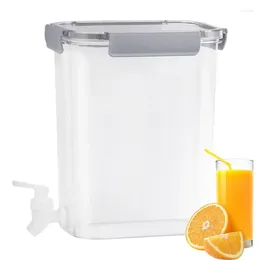 Water Bottles Container With Spigot Fridge Dispenser Beverage Drink Lock Lid 3.5/4.5 L For Iced