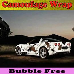 Stickers Sports Arctic Camouflage Vinyl Car Wrap Film With Air Bubble Free Winter Camo Vinyl Wrap Camo graphics size 1.52 x 30m/Roll Free S