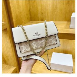 16% OFF Designer Live streaming camellia flower women's new print single shoulder crossbody niche high aesthetic value chain small square bag