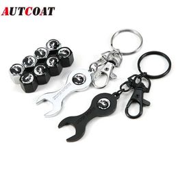 Set Dragon Style Antitheft Car Wheel Air Tyre Valves Tyre Valve Caps Stem with Wrench Keychain Ring Spanner New