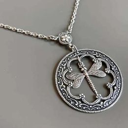 Ожерелья подвесной стрекоза круглые подвески ожерелье Чокерс для женщин