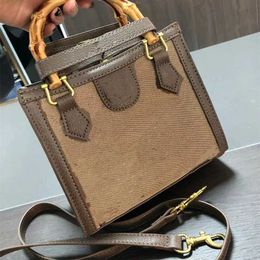 26% OFF Designer bag New Women's Fashion Trend Bamboo Joint Small Square Letter Printing g One Shoulder Diagonal Straddle Bag