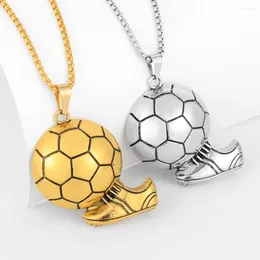 Pendant Necklaces Trendy Football Shoes Glamour Men's Necklace Hip Hop Punk Jewelry Accessories Christmas Gift