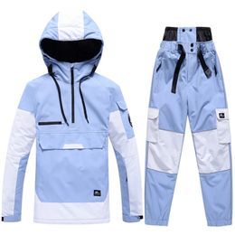 Ski Suits for Women Men Windproof Waterproof Outdoor Sport Skiing Snow Suits Winter Warm Mountain Snowboard Clothes Set 231227