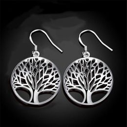 20pairs of Tree Of Life Earrings Silver Fish Ear Hook Antique Silver Chandelier312s