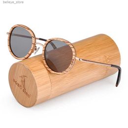 Sunglasses BOBO BIRD Women's Sunglasses Fashion Polarized UV400 Lens Metal Temple Eyewear Vintage Oval Wood Glasses in Wooden Gift BoxL240124