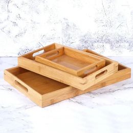 Tea Trays Fu Kung Dinner Wood S El Solid Rectangular Serving Bamboo Plate Cup Wooden Tray