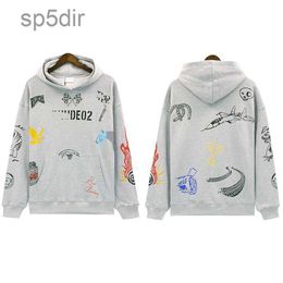 grizzly hoodie rhude designer sweatshirt off white hoodie Painting Style Men's and Women's Sweatshirt Loose Casual Pullover 492M