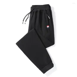 Men's Pants Thermal Casual Warm Sport Quality Imitation High Cotton Thick Drawstring Pocket Work Sweatpants Large Size Jo