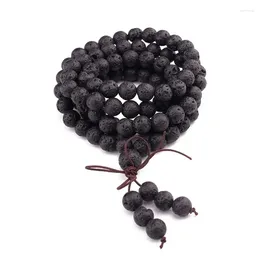 Charm Bracelets Exquisite 108 Beads Necklace 8mm Buddhist Rosary Black Bracelet Must-have Item For Yoga Prayer