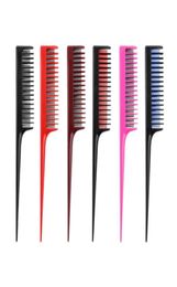 Hair Brushes 1PC Triple Teasing Rat Tail Combs Double Row Two Pass Teeths Brush For Women Back Brushing Combing Slicking9740282