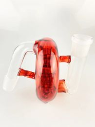 Glass hookah American red Coloured swiss ash catcher 14 and 18 mm both support high quality