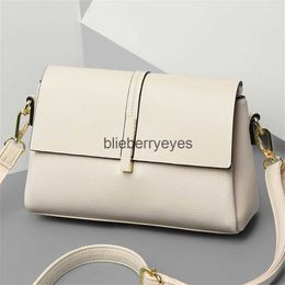 Shoulder Bags Soft Leather Luxury Designer Crossbody for Women 2023 Simple Solid Colour Messenger Bag Small Purses and Handbagsblieberryeyes