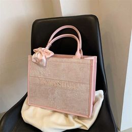 16% OFF Designer High end canvas bag Summer New Light Luxury Embroidered Tote Bag and Fashionable Handbag