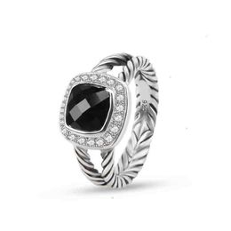 rings Black wedding Inlaid Fashion 18k Love ring Women sliver gold Luxury designer Engagement Jewellery Onyx CZ Banquet Accessories250l