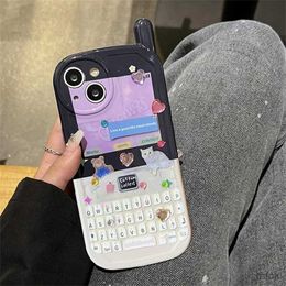 Cell Phone Cases 14 Pro Max Korea Cute Bling Glitter Diamond 3D Cellphone Case For iPhone 14 13 12 11 Pro Max Kawaii Retro Shockproof Soft Cover