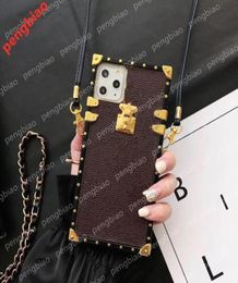 Top Designers Square Phone Cases For iPhone 13 Pro Max 12 Mini 11 Xs XR X 8 7 Plus Fashion Print Designer Back Cover Luxury Mobile4569415