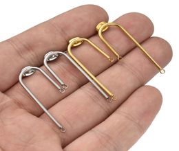 jewelry accessories Jewelry MakingJewelry Findings Components 10pcslot Gold Stainless Steel Accessories for Earrings Base Post Co8886255