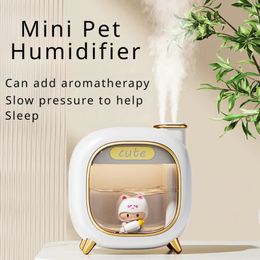 500ML Large Capacity Air Humidifier Air Purifier USB Charging Battery Air Ultrasonic Humidification Portable Doll Cute Bedroom 231226
