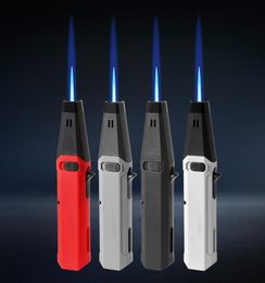 Latest Pen Shaped Jet windproof butane lighter No Gas Inflatable Flame gadgets 4 Colours For Smoking Cigarette Lighters Tool Accessories BBQ