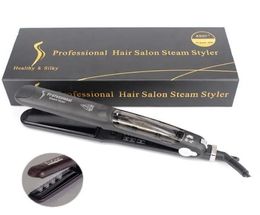 Straighteners High quality straight hairs professional hairdressing steam Moulding machine flat ceramic silicone straightening iron flat iron fre