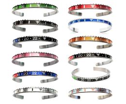 stainless steel beach seaside running sport cuff bangle round silver Colour car speed clock motorcycle dashboard bracelet for frien7199724