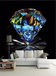 Custom wallpaper 3d po mural atmosphere Colourful diamonds closeup beautiful living room restaurant TV background wall paper31854486811