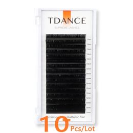 TDANCE 10Case/Lot Individual Eyelashes Extension Supplies False Professional Mink Eyelashes Extensions Russian Lashes 231227
