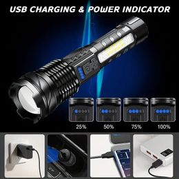 1pc/2pcs LED Rechargeable Flashlights With 1500/2600 MAh Battery, 7 Lighting Modes And Adjustable Focus, IPX4 Flashlight For Camping, Fishing And Outdoor Emergencies