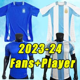 Argentina soccer JerseyS football shirt 2023 2024 DYBALA AGUERO MARADONA DI MARIA 23 24 fans version Men uniforms home away