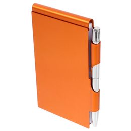 Clamshell Notebook Metal Memo Pads Creative Notebooks Office Notepad Pocket Pen Holder Memorandum Do List Smooth Writing Plan 231227