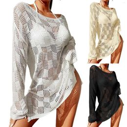 Women's Swimwear Summer Beach Blouse Solid Color Sexy Bikini Cover Ups Swimsuit Pants For Women With Up