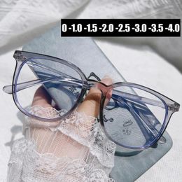 Sunglasses Fashion Anti Blue Light Myopia Glasses Unisex Women Men Computer Minus Eyeglasses Vintage Optical Spectacles Eyewear Diopter