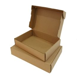 10 pieces of brown natural transportation box packaging thick corrugated small gift mailing process Aeroplane candy cardboard box packaging wholesale 231227