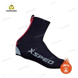 High Quality Cycling Sport Shoe Cover Men's MTB Bike Shoes Cover Bicycle Overshoes Winter Fleece Zip Cycling Shoe Cover 231227