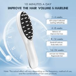 Electric Head Scalp Massager With Display Screen 4 Colors Hair Growth Oil Serum Comb Head Scratcher Regrowth Hair Treatment Comb 231227