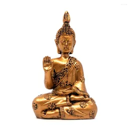 Decorative Figurines Golden Thailand Buddha Statue Home Garden Decoration Meditation Sculpture Hindu Fengshui Ornaments Crafts