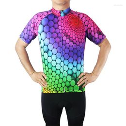 Racing Jackets Cycling Jersey Colourful Bike Shirt Pro Bicycle Red Clothes Cyclist Wear Short Sleeve Motocross Outdoor Mountain Road Cool Top