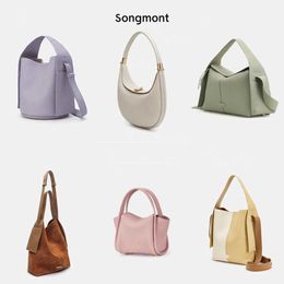 Songmont Bag Bucket Luna Bags Designer Hobo Shoulder Bag Luxury Large Totes Half Moon Leather Purse Mini Clutch Shopping Basket CrossBody Handbag