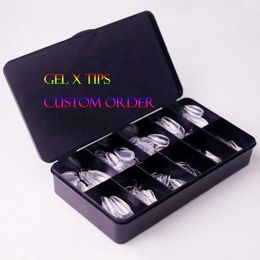 Instant Soft Gel X Tips Nail Art Full Cover Preshaped Sculpted False Mold Fake Nails Finger Manicure Tool 231226