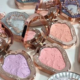 Flower Knows Unicorn Blush Matte Finish Cruelty-Free Powder Blusher Snow Cream Pearls Maquiagem 231227