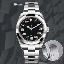 U1 High quality Casual Business Mens womens Watch 39mm Glowing finger Stainless Steel bracelet mechanical Automatic Watches sapphi2446