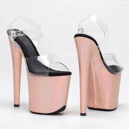 Sandals 20cm/8inches Shiny PVC Upper Electroplate Platform High Heel Sexy Model Shoes Pole Dance 193