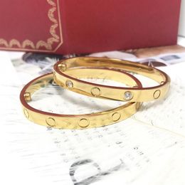 Men Women Sizes High quality classic styles Snap Bangles titanium steel jewelry gold plated bangles men and women couple bracelet 295g