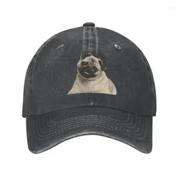 Ball Caps Personalised Cotton Cute Pug Dog Baseball Cap Women Men Breathable Dad Hat Streetwear