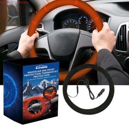 New 38cm Heating Steering Wheel Cover Replacement Quick Heating Anti-Skid Auto Car Steering Wheel Cover 10W Winter Hand Warmer