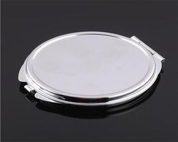 10pcs Silver Blank Compact Mirror Round Metal Makeup Mirror Promotional Gift for XMAS T2001145667167