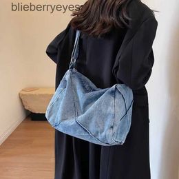 Shoulder Bags New Fashion Women Lady Vintage Denim Fabric Style Satchel Totes Handbag Bag Girls Casual Purse Underarm Crossbodyblieberryeyes