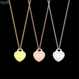 Pendant Necklaces Designer Gold Heart Luxury Jewelry Rose Valentine Day Gift Withbox Fast